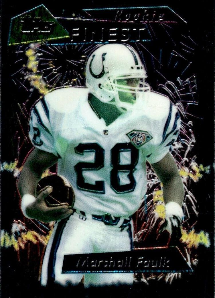 1995 Topps Finest Football Marshall Faulk #125 PSA 9
