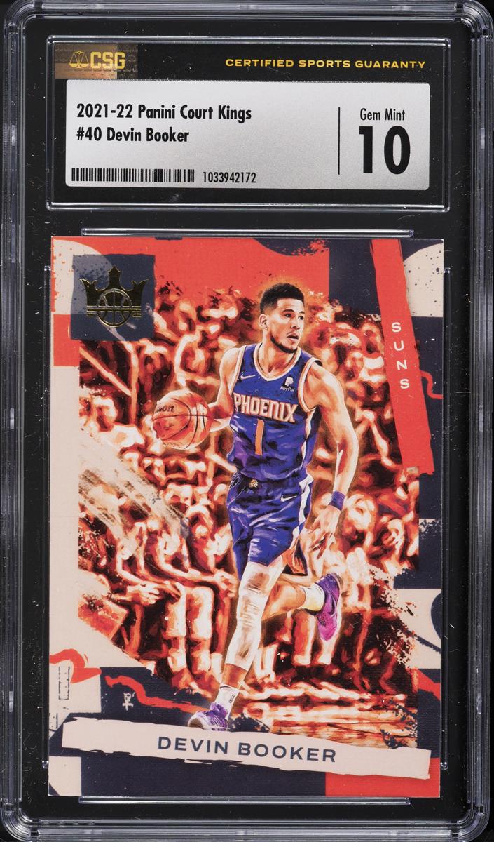 2021 Panini Court Kings Basketball Devin Booker #40 CSG 9.5