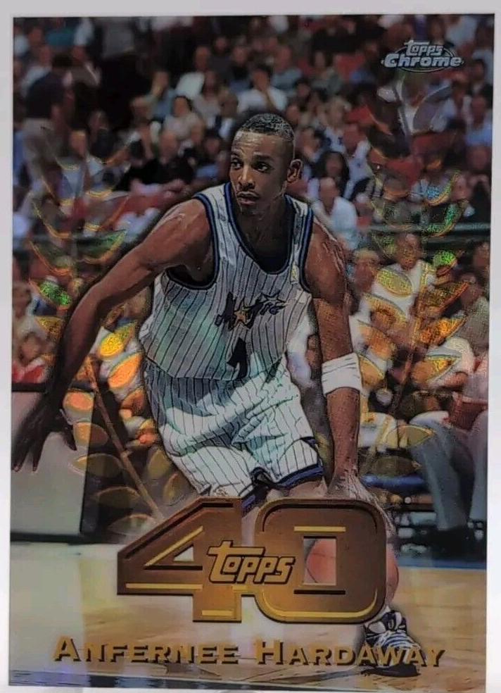 1997 Topps Chrome Basketball Refractor Anfernee Hardaway #T14 PSA 9