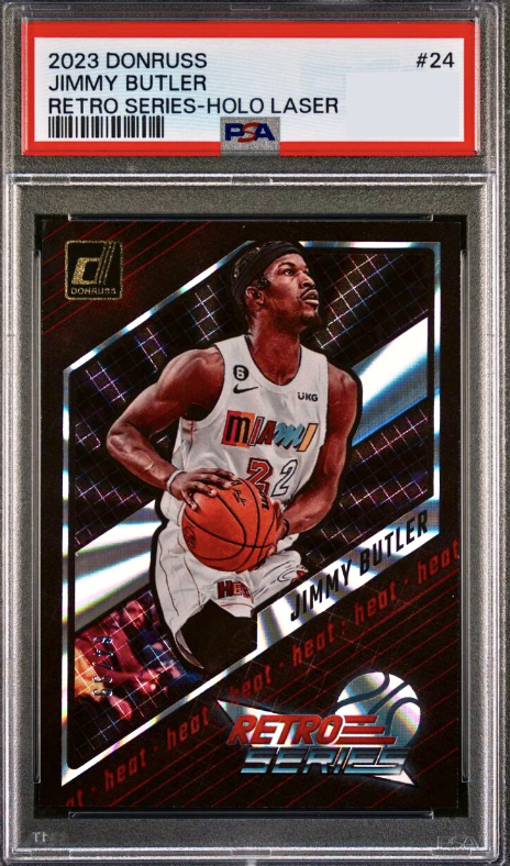 2023 Panini Donruss Basketball Holo Laser Jimmy Butler #24 PSA 8.5