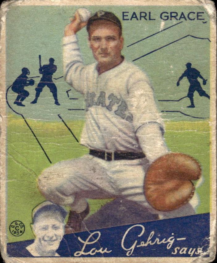 1934 R320 Goudey Baseball Earl Grace #58 PSA 6