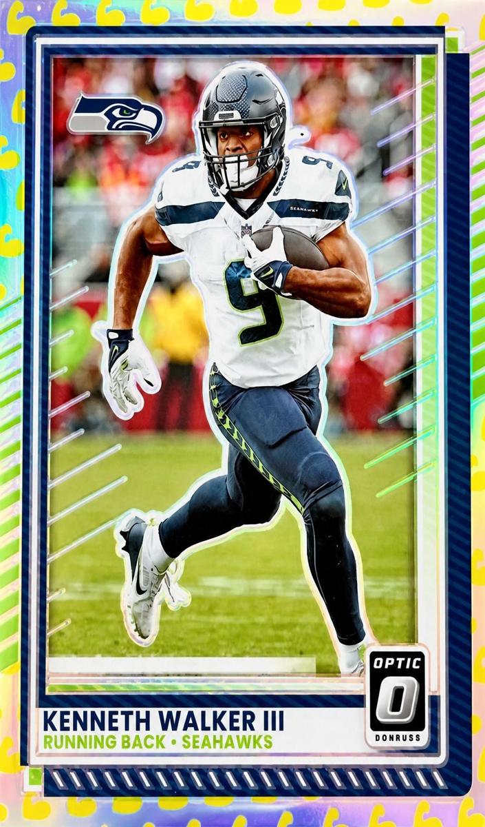 2025 Donruss Optic Football Flex Kenneth Walker III #133 PSA 9