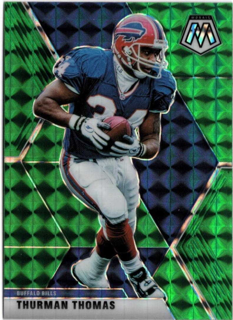 2020 Panini Mosaic Football Green Thurman Thomas #32 CGC 9
