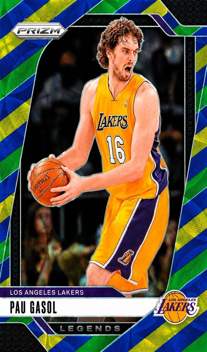 2024 Panini Prizm Basketball Choice Blue Yellow and Green Pau Gasol #281 PSA 9