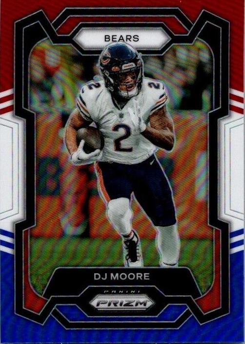 2023 Panini Prizm Football Red White Blue DJ Moore #47 PSA 7.5
