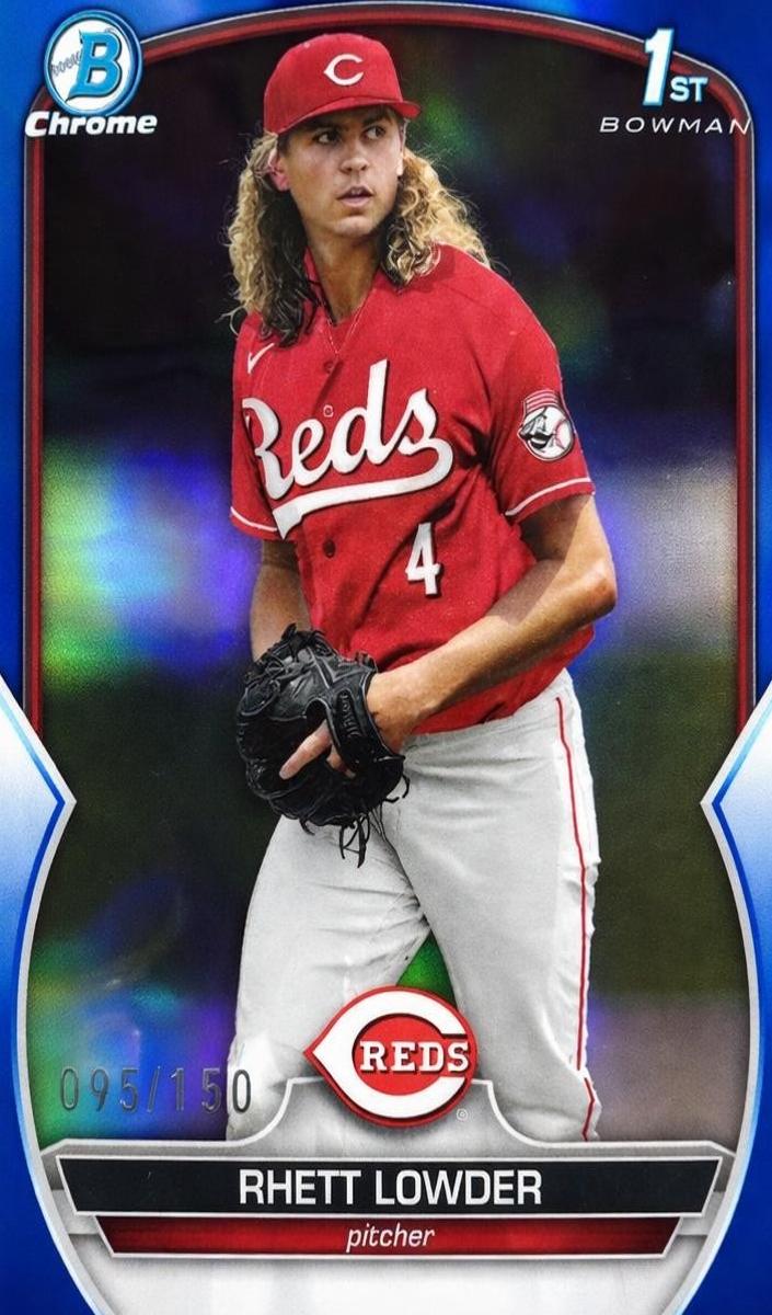 2023 Bowman Draft Chrome Baseball Blue Rhett Lowder #BDC-52 PSA 10