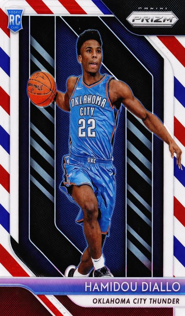 2018 Panini Prizm Basketball Prizms Red White Blue Hamidou Diallo #9 PSA 9