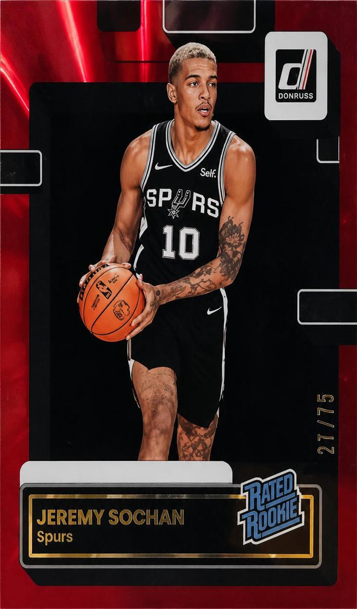 2022 Panini Donruss Basketball Holo Red Laser Jeremy Sochan #209