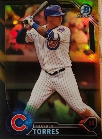 2016 Bowman Chrome Prospects Baseball Black & Gold Gleyber Torres #BCP236 PSA 9