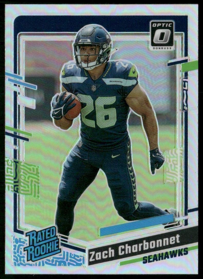 2023 Donruss Optic Football Zach Charbonnet #294 PSA 9