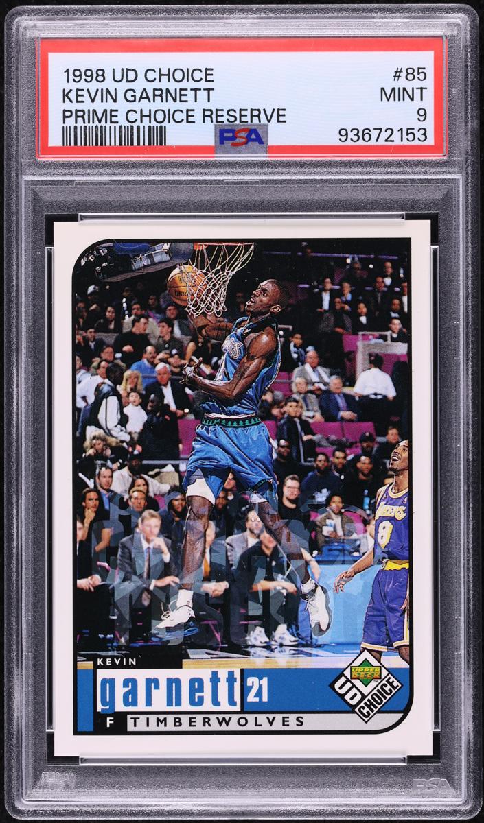 1998 Upper Deck Choice Basketball Prime Choice Reserve Kevin Garnett #85 PSA 8.5