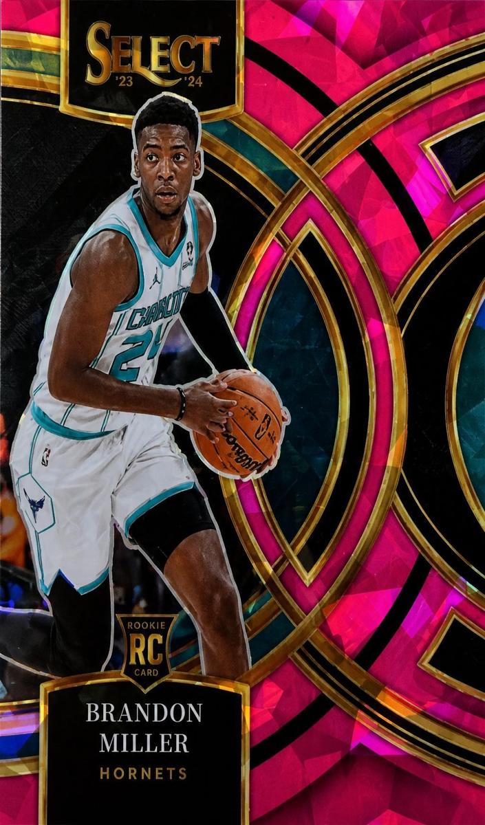 2023 Panini Select Basketball Pink Cracked Ice Brandon Miller #130 PSA 10
