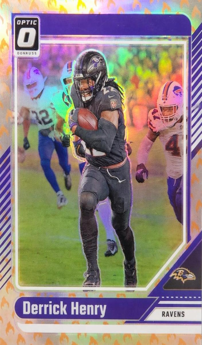2024 Donruss Optic Football Fire Derrick Henry #14 PSA 9