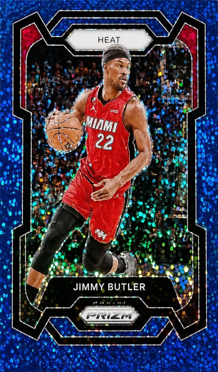 2023 Panini Prizm Basketball Blue Sparkle Jimmy Butler #118