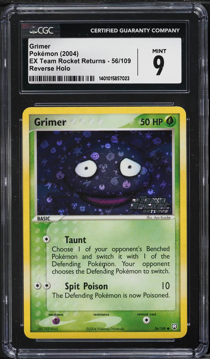 2004 Pokemon EX Team Rocket Returns Reverse Holo Grimer #56 PSA 10