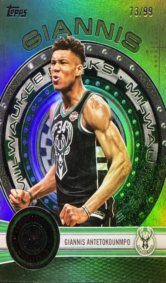 2025 Topps Basketball Green Rainbow Giannis Antetokounmpo #MVP-3