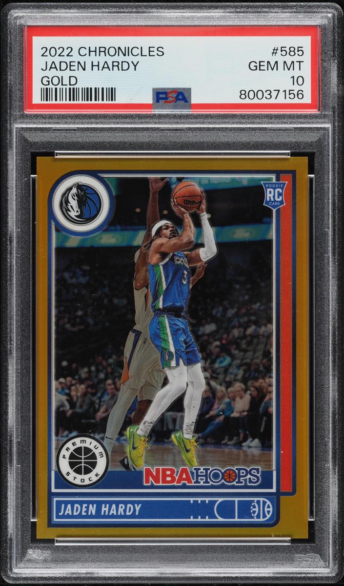 2022 Panini Chronicles Basketball Gold Jaden Hardy #585 PSA 10