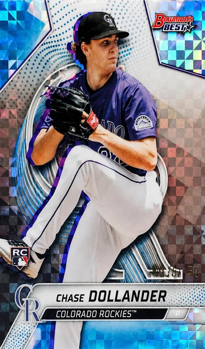 2025 Bowman's Best Baseball Blue X-Fractor Chase Dollander #30