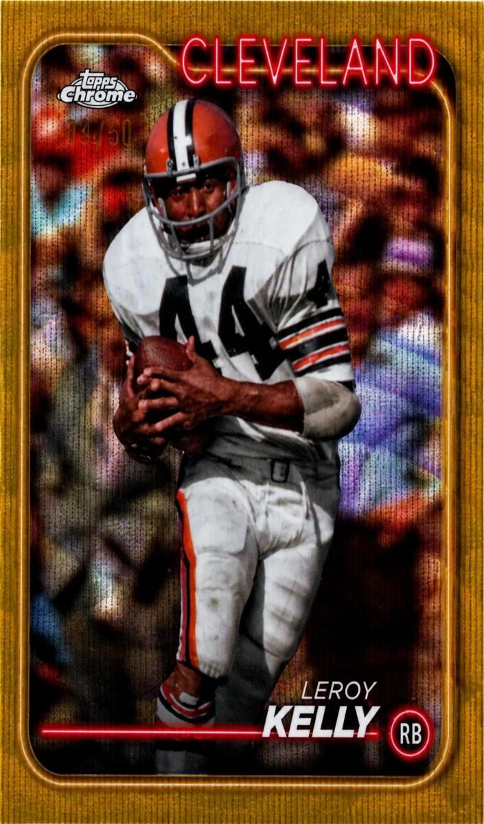 2024 Topps Chrome Football Gold Wave Refractor Leroy Kelly #34