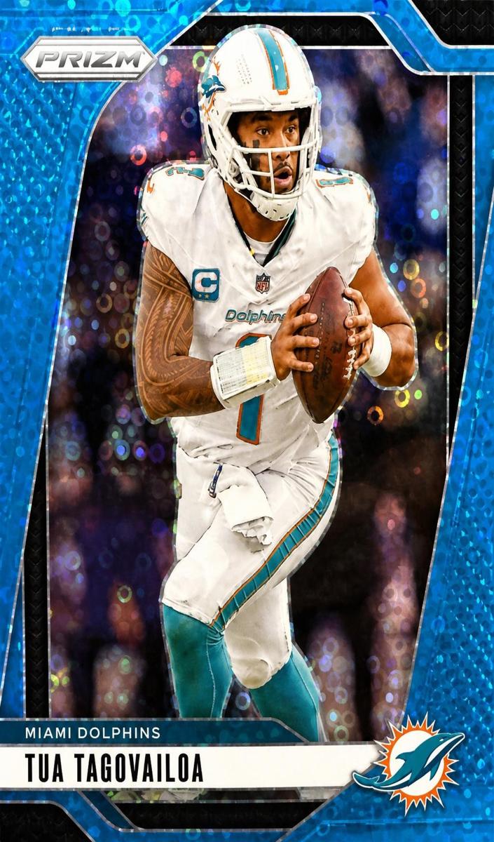 2024 Panini Prizm Football No Huddle Blue Tua Tagovailoa #175