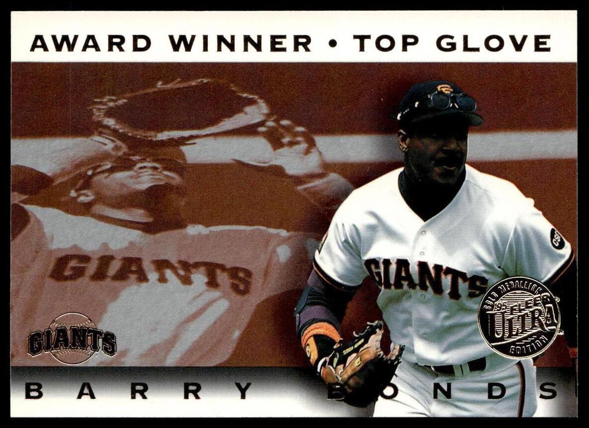1995 Fleer Ultra Baseball Gold Medallion Barry Bonds #15 PSA 8