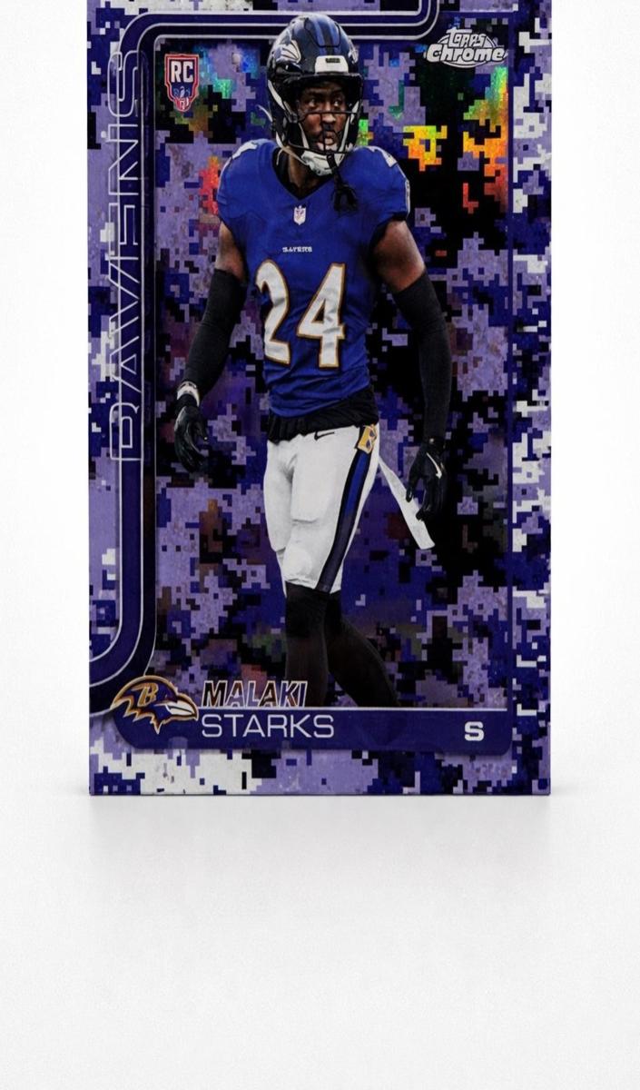 2025 Topps Chrome Football Team Camo Variation Malaki Starks #347