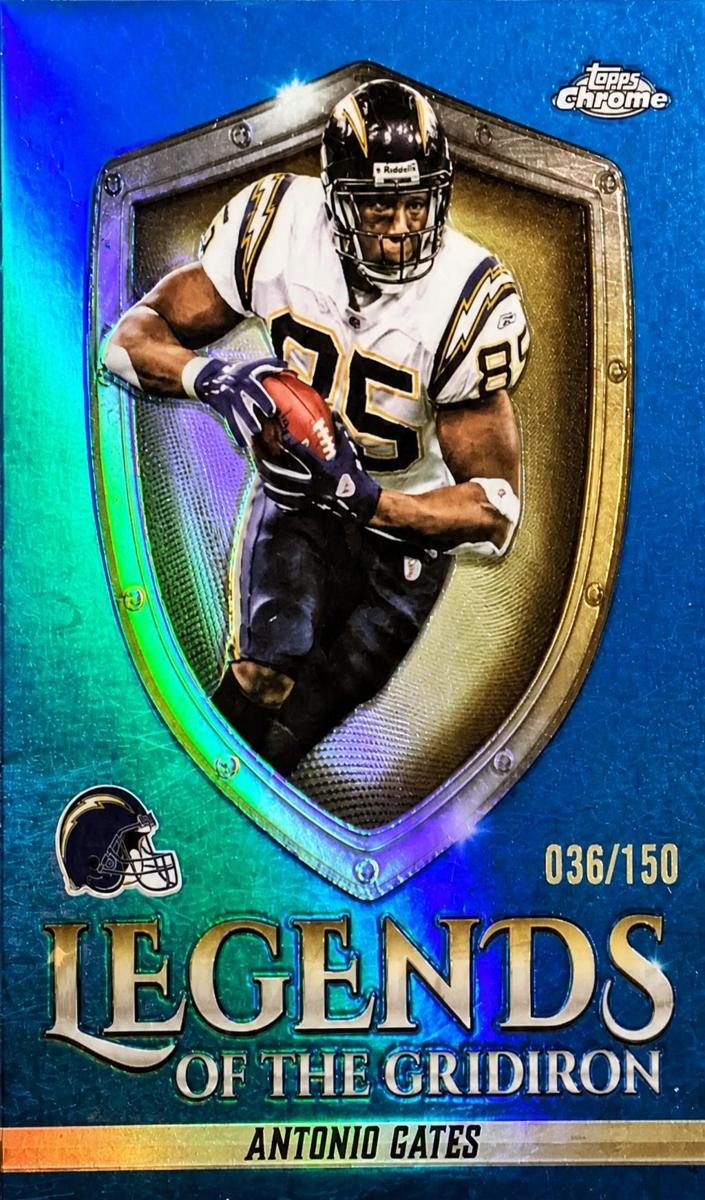 2025 Topps Chrome Football Blue Refractor Antonio Gates #LOG-32