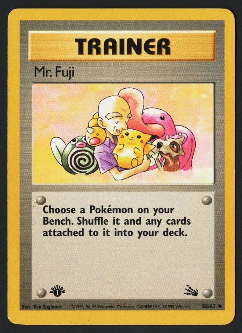 1999 Pokemon Fossil 1st Edition Mr. Fuji #58