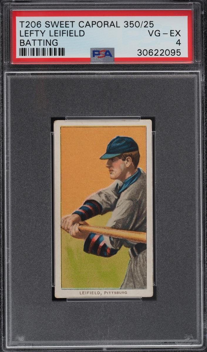 1909-11 T206 Baseball Batting Lefty Leifield #NNO PSA 4