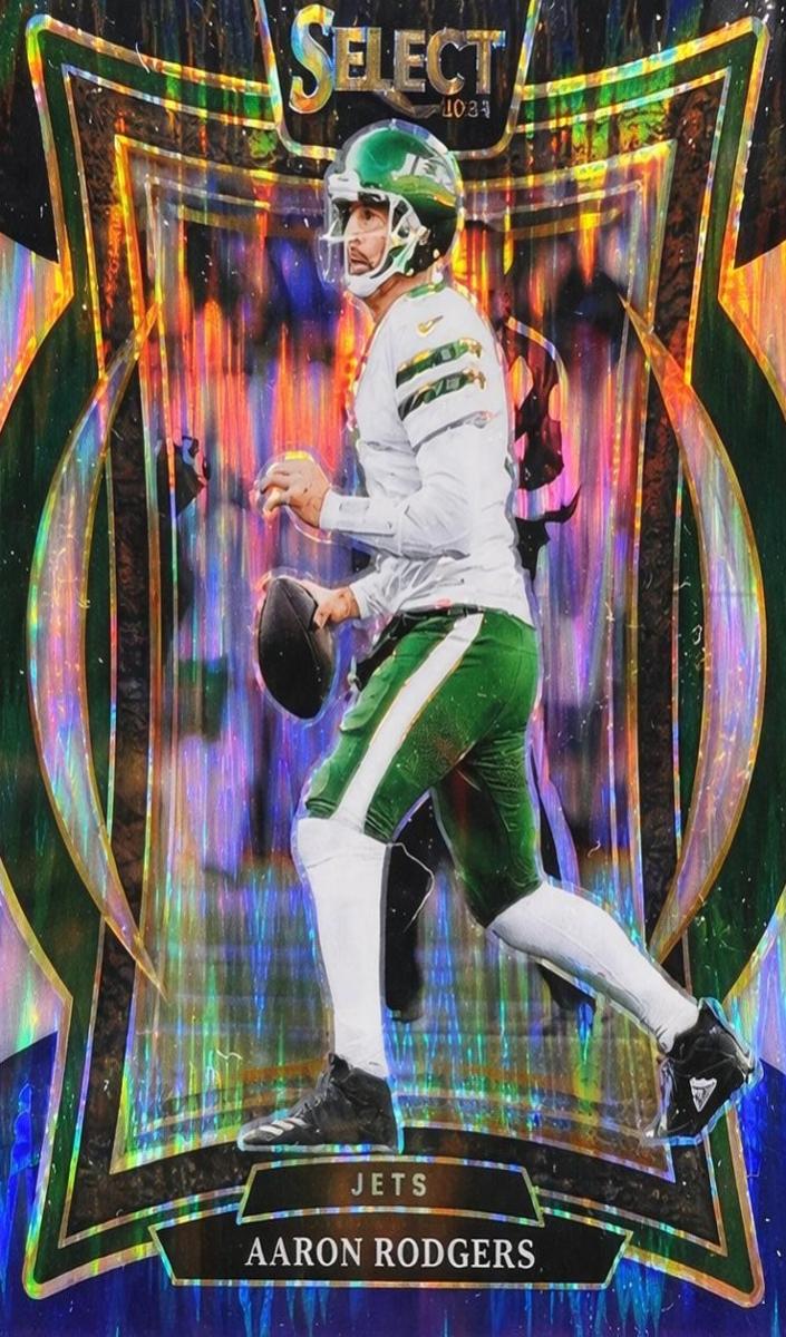 2024 Panini Select Football Black and Blue Shock Aaron Rodgers #40