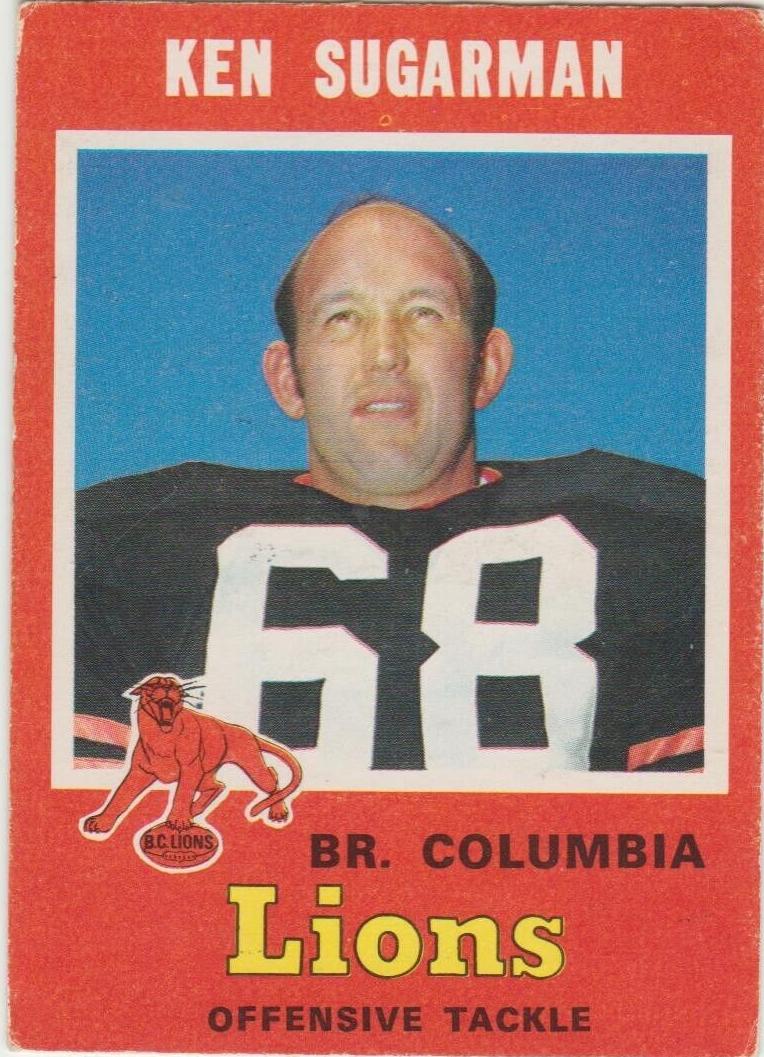 1971 O-Pee-Chee CFL Football Ken Sugarman #34 PSA 8