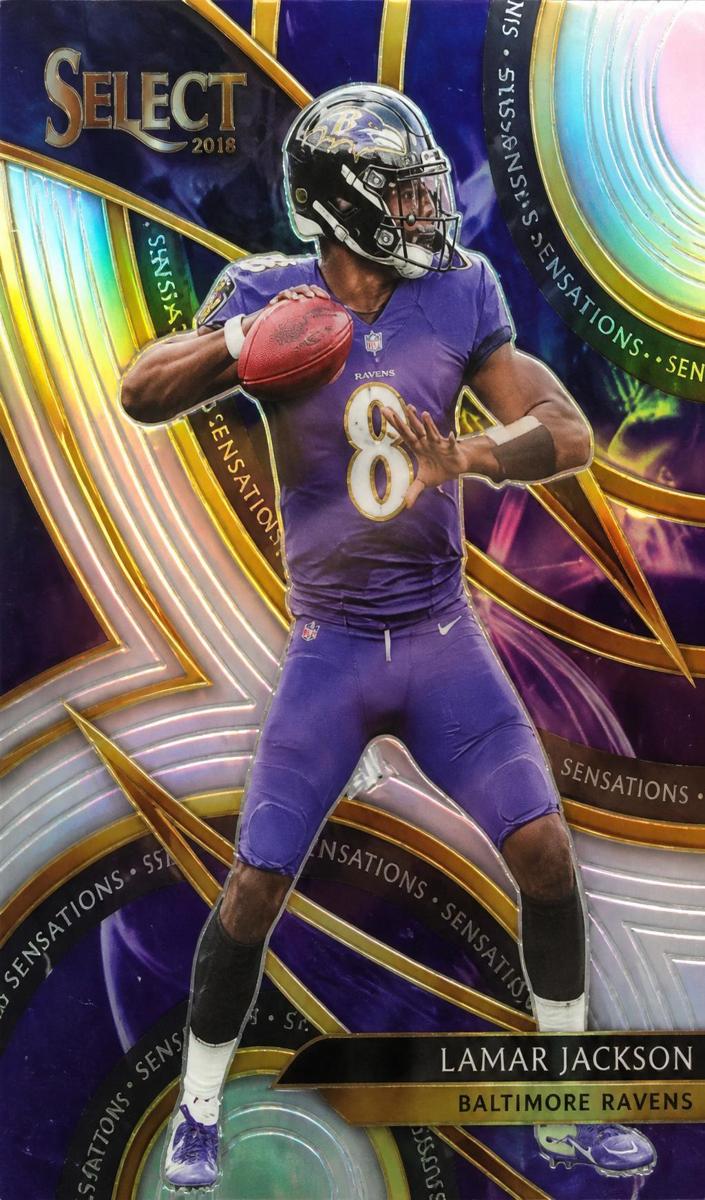2019 Panini Select Football Prizm Lamar Jackson #7 PSA 9