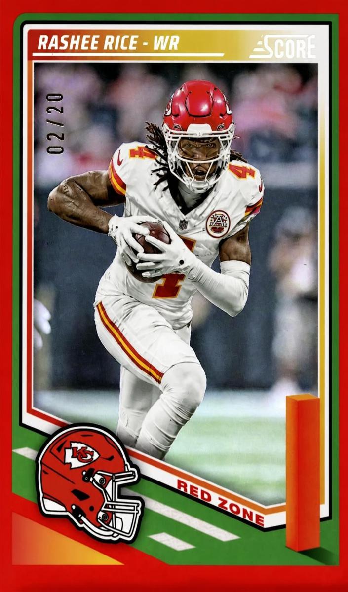 2025 Panini Score Football Red Zone Rashee Rice #182