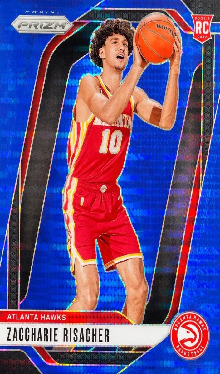 2024 Panini Prizm Basketball Blue Pulsar Zaccharie Risacher #265 SGC 9.5