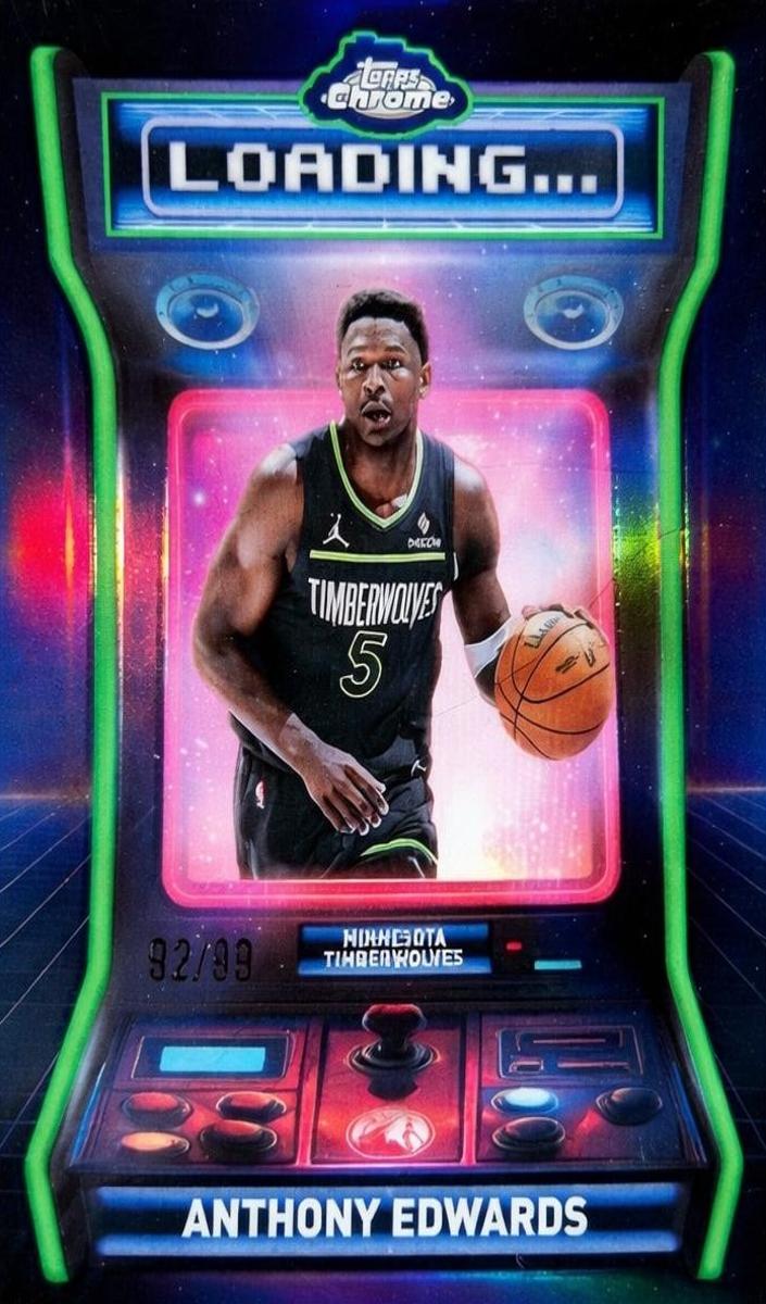 2025 Topps Chrome Basketball Green Refractor Anthony Edwards #LD-3
