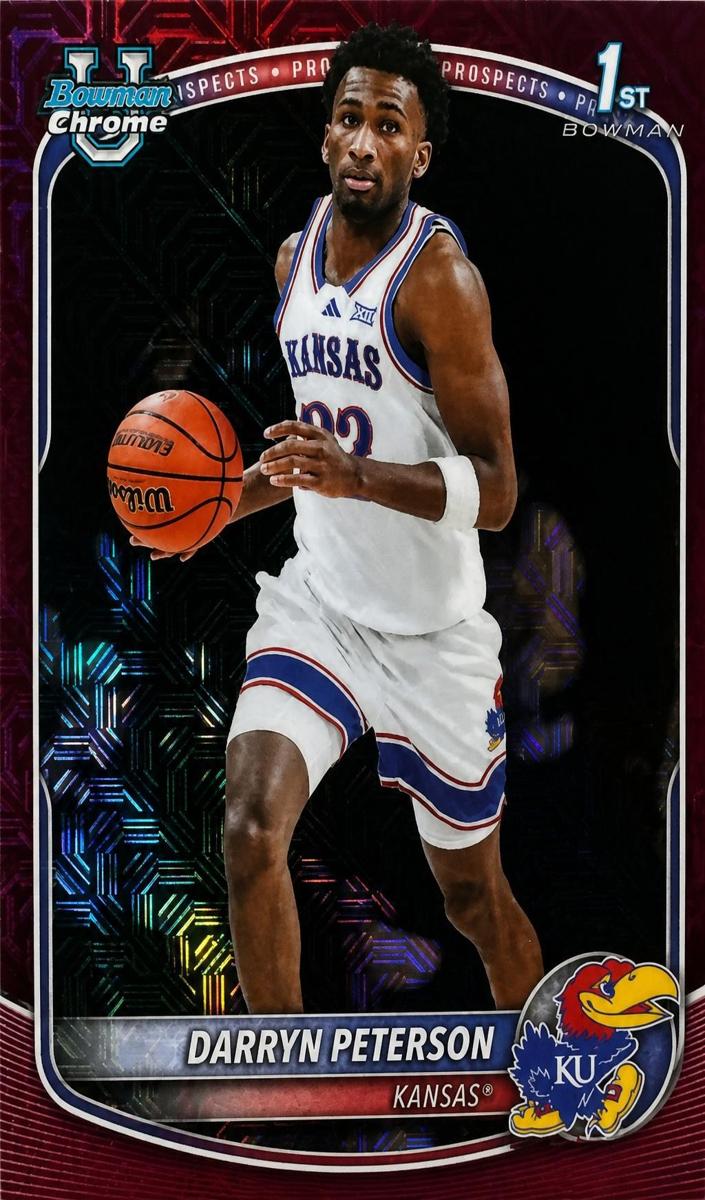 2025 Bowman Mega Box Basketball Burgundy Mojo Refractor Darryn Peterson #BCP-2