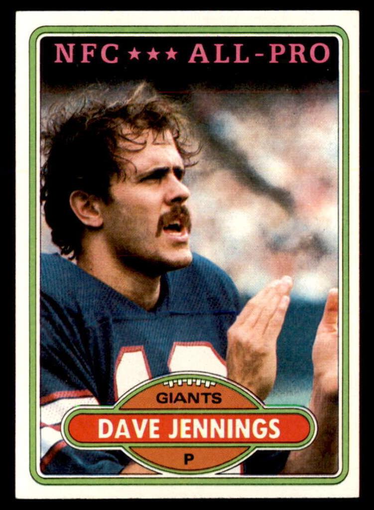 1980 Topps Football Dave Jennings #290 PSA 10