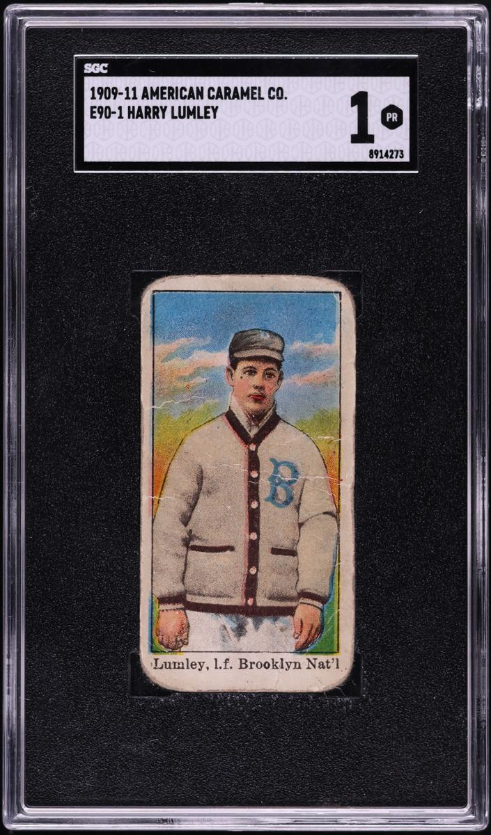 1909-11 American Caramel E90-1 Baseball Harry Lumley #73 PSA 1.5