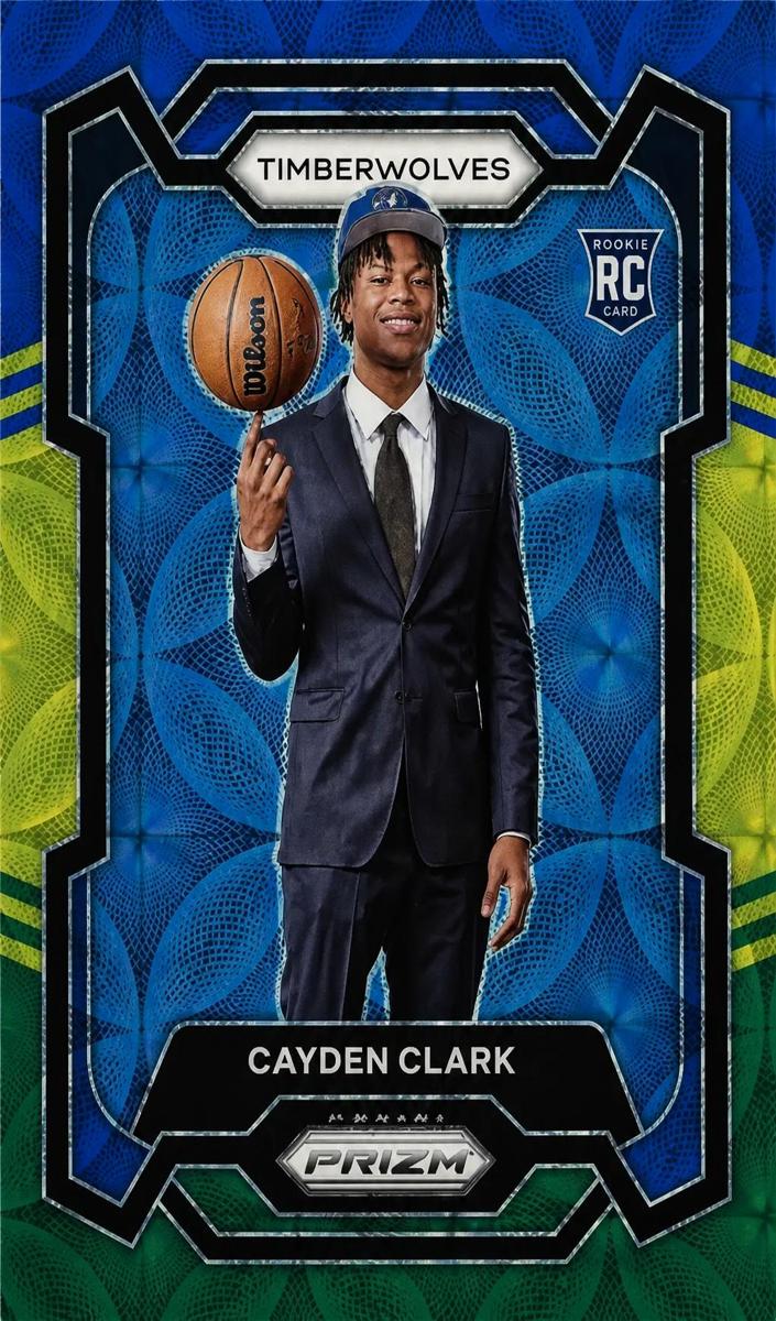 2023 Panini Prizm Basketball Choice Blue Yellow and Green Jaylen Clark #166 PSA 8.5