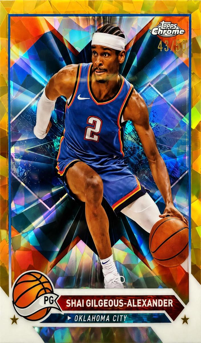 2023 Topps Chrome Sapphire Basketball Gold Shai Gilgeous-Alexander #53 PSA 10