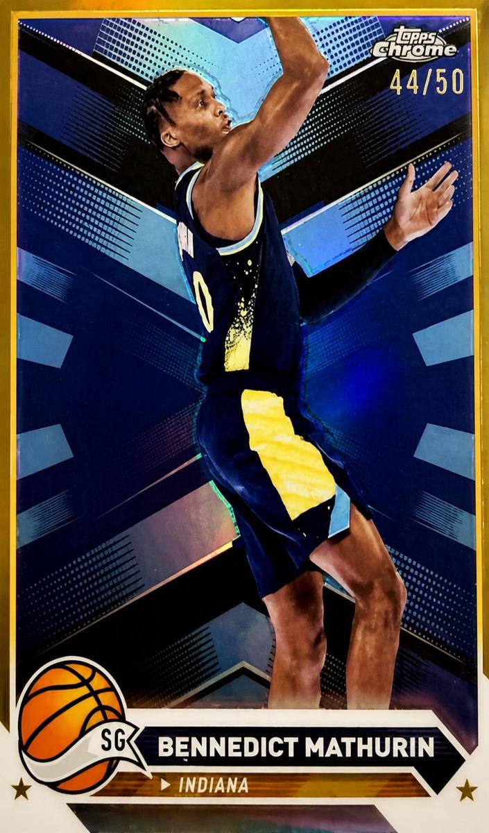 2023 Topps Chrome Basketball Gold Refractor Bennedict Mathurin #76