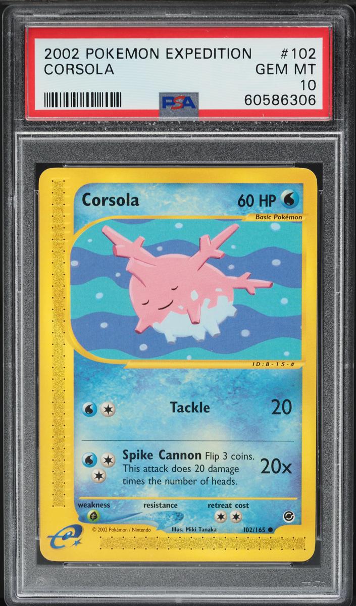2002 Pokemon Expedition Base Set Corsola #102 PSA 10