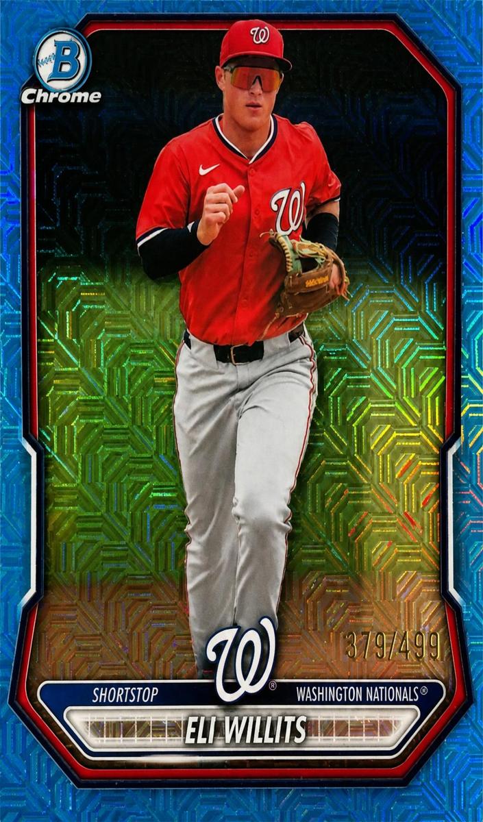 2026 Bowman Mega Box Baseball Sky Blue Mojo Refractor Eli Willits #BCP-95