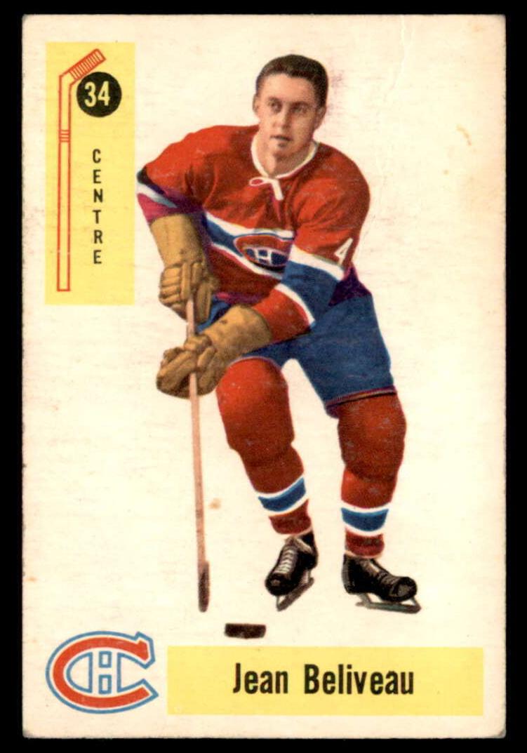 1958 Parkhurst Hockey Jean Beliveau #34