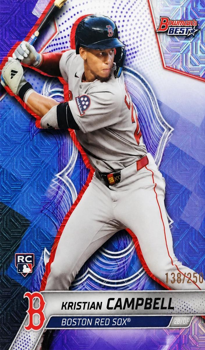 2025 Bowman's Best Baseball Purple Mojo Refractor Kristian Campbell #11