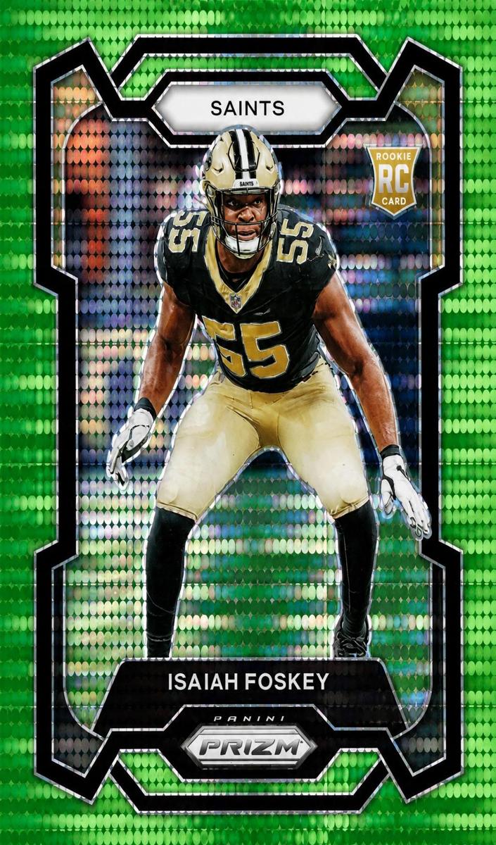 2023 Panini Prizm Football Neon Green Pulsar Isaiah Foskey #373