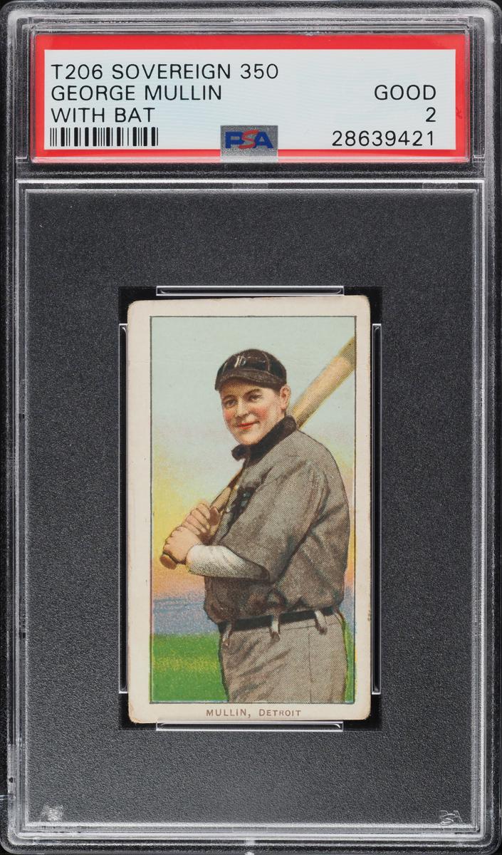 1909-11 T206 Baseball With Bat George Mullin #NNO SGC 1