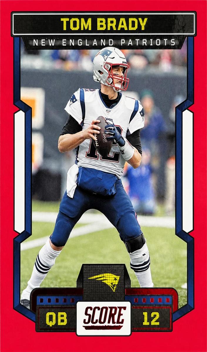 2023 Panini Score Football Red Tom Brady #287 PSA 7