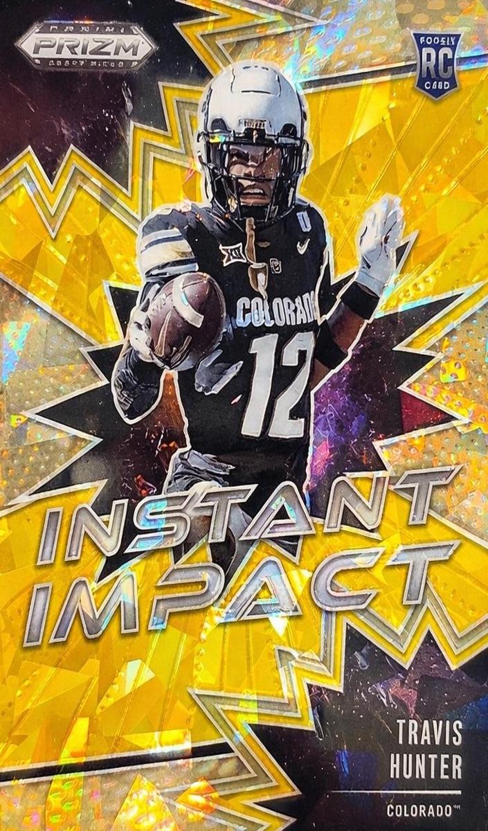 2025 Panini Prizm Draft Picks Football Gold Ice Travis Hunter #II-THR