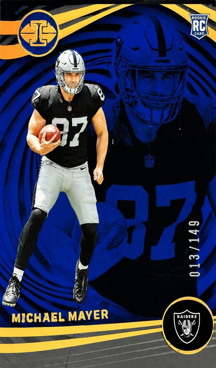 2023 Panini Illusions Football Trophy Collection Blue Michael Mayer #60
